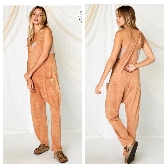 Mineral washed organic cotton Harem Jumpsuit - Picture 4 of 8